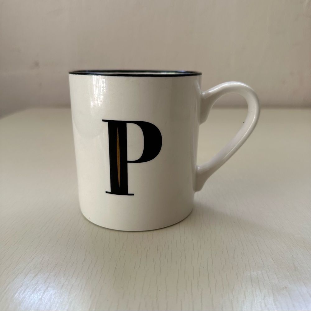 Threshold Monogram Coffee Mug Cup Letter P New